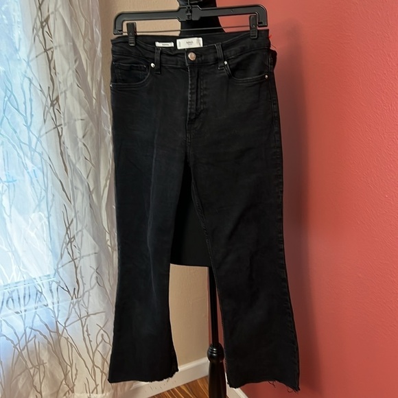 Mango MNG Sienna Hight Rise Raw Hem Straight Leg Jeans - Picture 3 of 8